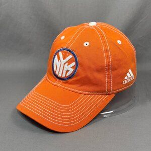 Adidas New York Knicks NBA Strapback Hat Orange Adjustable Basketball Dad Mens